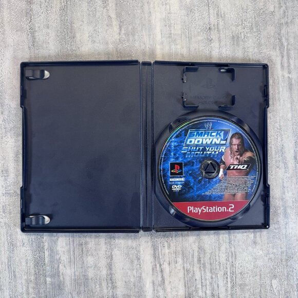 WWE Smack Down Shut Your Mouth No Manual PlayStation 2 PS2 - Picture 3 of 4